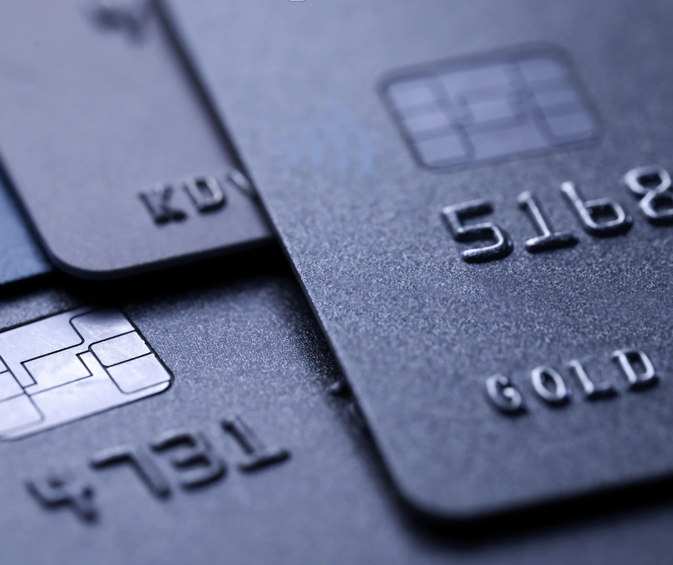 Chip credit cards representing PCI DSS payment security